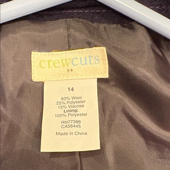 Crewcuts Kids Navy Wool Peacoat - Picture 2 of 4